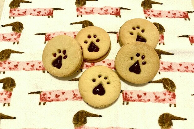 Paw Print Valentine's Day Cookies